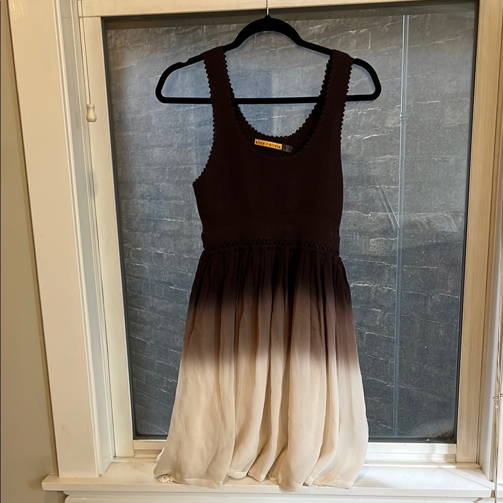 Alice + Olivia Brown Knit Top